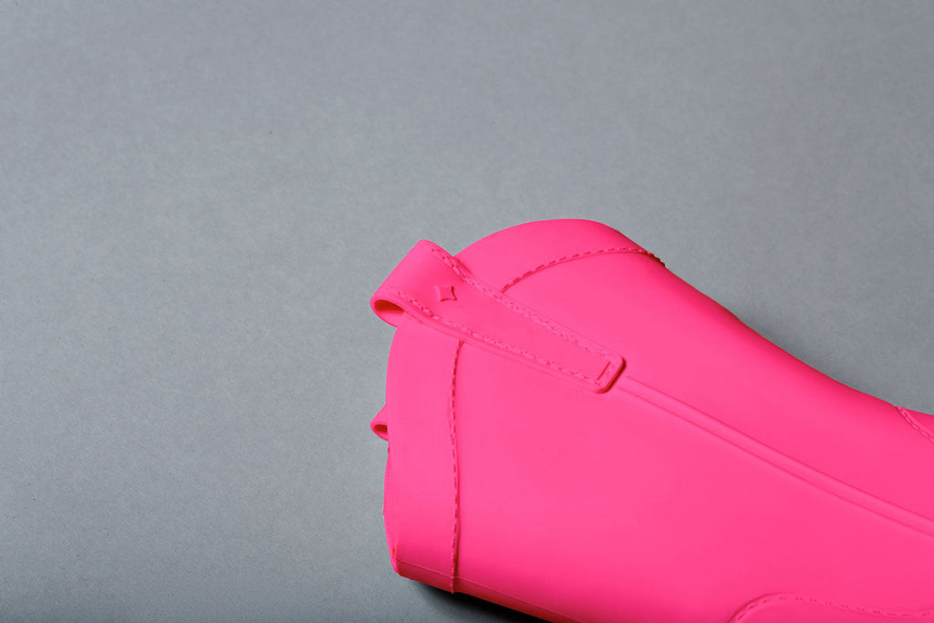 dakota ridge atomic pink kid's all weather rubber cowboy boots detail 1